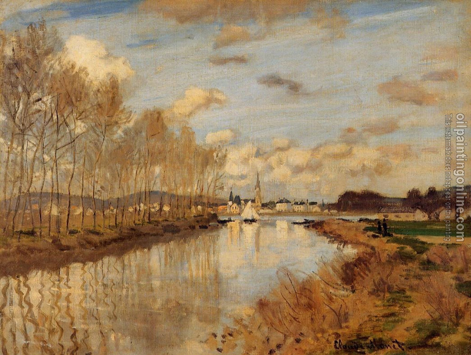 Monet, Claude Oscar - Argenteuil, Seen from the Small Arm of the Seine
